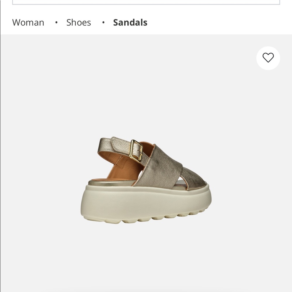 Geox Spherica metalic sandal. Worn only once.